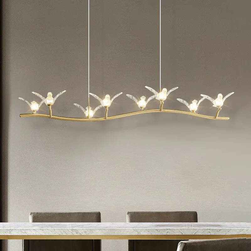 All copper restaurant chandelier Nordic light luxury creative personality simple long bar front desk lamp
All copper restaurant chandelier Nordic light luxury creative personality simple long bar front desk lamp