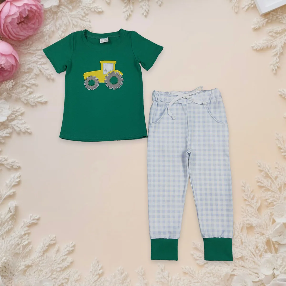 Toddler Baby Boy Green Embroidery Golf Truck Short Sleeve Tops Kids Sets Pockets Plaid Leggings Pants Casual Outfit Clothing
Toddler Baby Boy Green Embroidery Golf Truck Short Sleeve Tops Kids Sets Pockets Plaid Leggings Pants Casual Outfit Clothing