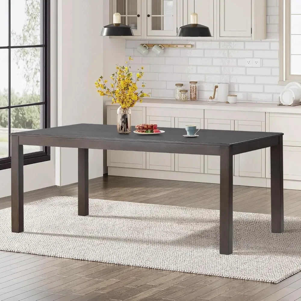 Rectangle Wooden Dining Table, Farmhouse Style, Seats 4-6, Square Legs, Suitable for Dining Room/Office
Rectangle Wooden Dining Table, Farmhouse Style, Seats 4-6, Square Legs, Suitable for Dining Room/Office