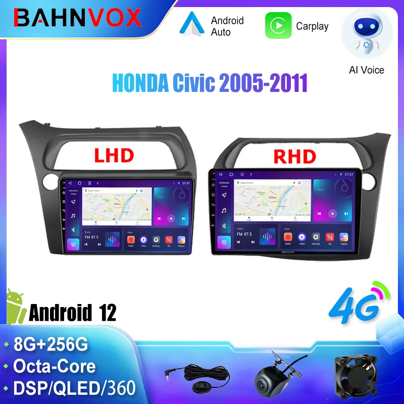 Android Car Radio GPS Navigation Multimedia Video Player for HONDA Civic 2005 2011 Stereo Tape Recorder Screen Head Unit Carplay
Android Car Radio GPS Navigation Multimedia Video Player for HONDA Civic 2005 2011 Stereo Tape Recorder Screen Head Unit Carplay