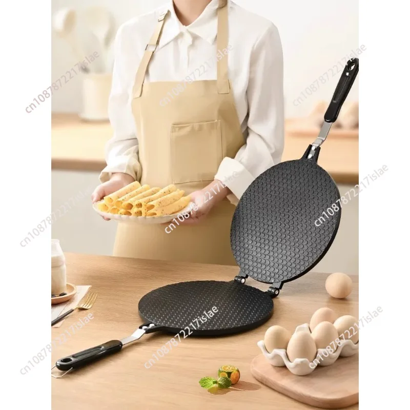 Gas Type Non-stick Waffle Cone Maker Ice Cream Egg Roll Baking Pan with Anti-scald Handle
Gas Type Non-stick Waffle Cone Maker Ice Cream Egg Roll Baking Pan with Anti-scald Handle