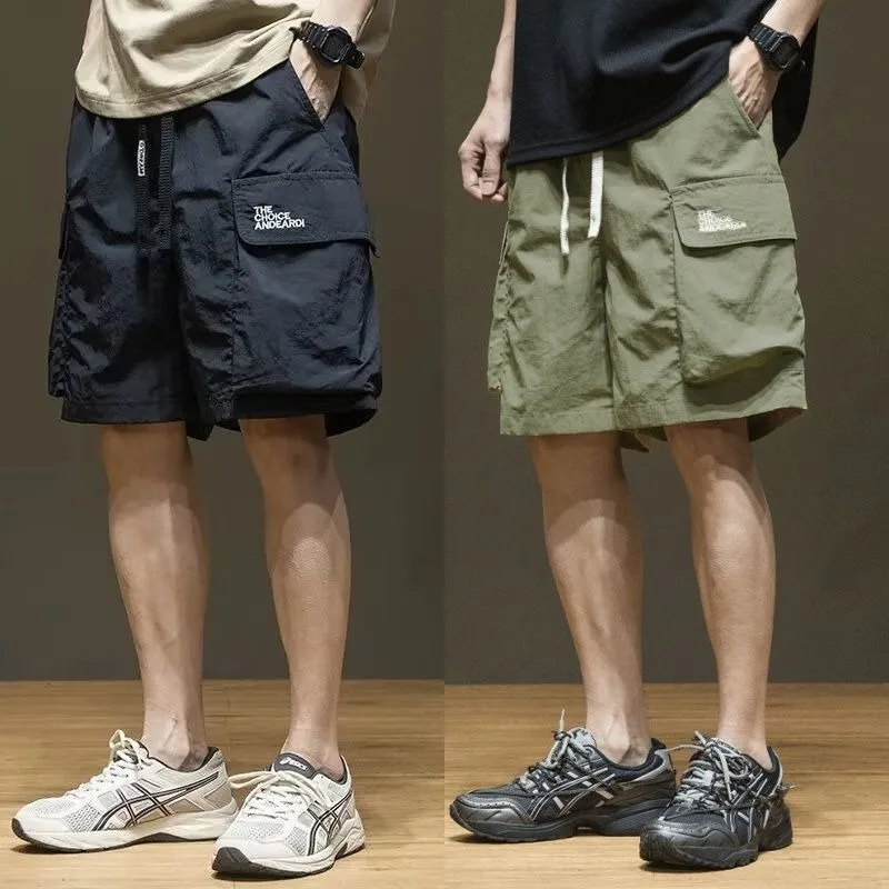 Summer Cargo Shorts Men's Loose Versatile Five Point Beach Pants Multi-pocket Functional Streetwear American Style Shorts 2 Pcs
Summer Cargo Shorts Men's Loose Versatile Five Point Beach Pants Multi-pocket Functional Streetwear American Style Shorts 2 Pcs