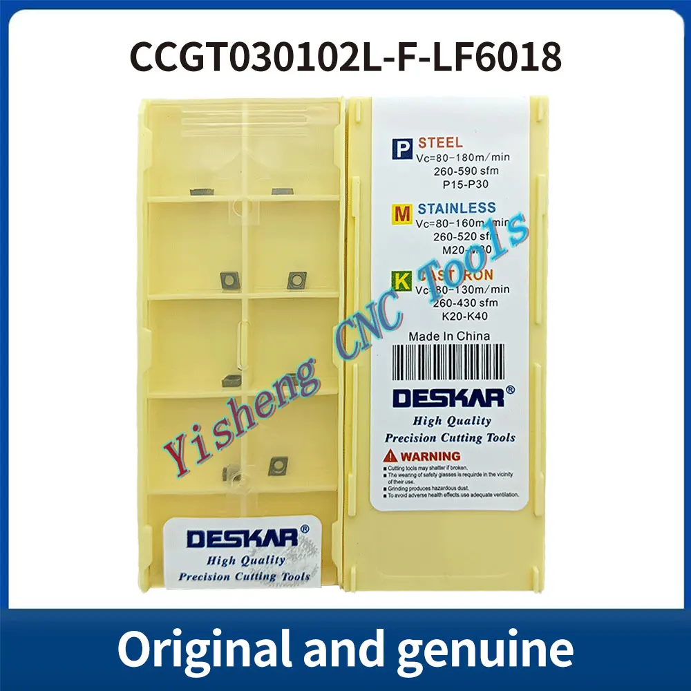 DESKAR 100% оригинал CCGT030102L-F CCGT030104L-F CCGT040102L-F CCGT040104L-F LF6018 режущий инструмент с ЧПУ
DESKAR 100% оригинал CCGT030102L-F CCGT030104L-F CCGT040102L-F CCGT040104L-F LF6018 режущий инструмент с ЧПУ