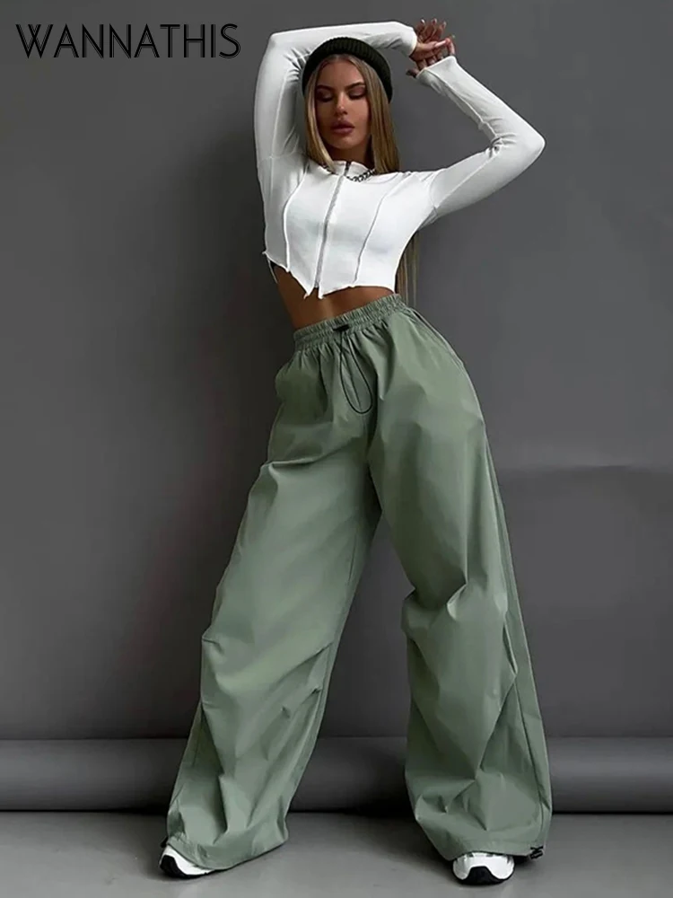 WannaThis Women Wide Leg Cargo Pants Loose Parachute Trousers Lightweight Drawstring Baggy Elastic Waist Vintage Streetwear
WannaThis Women Wide Leg Cargo Pants Loose Parachute Trousers Lightweight Drawstring Baggy Elastic Waist Vintage Streetwear