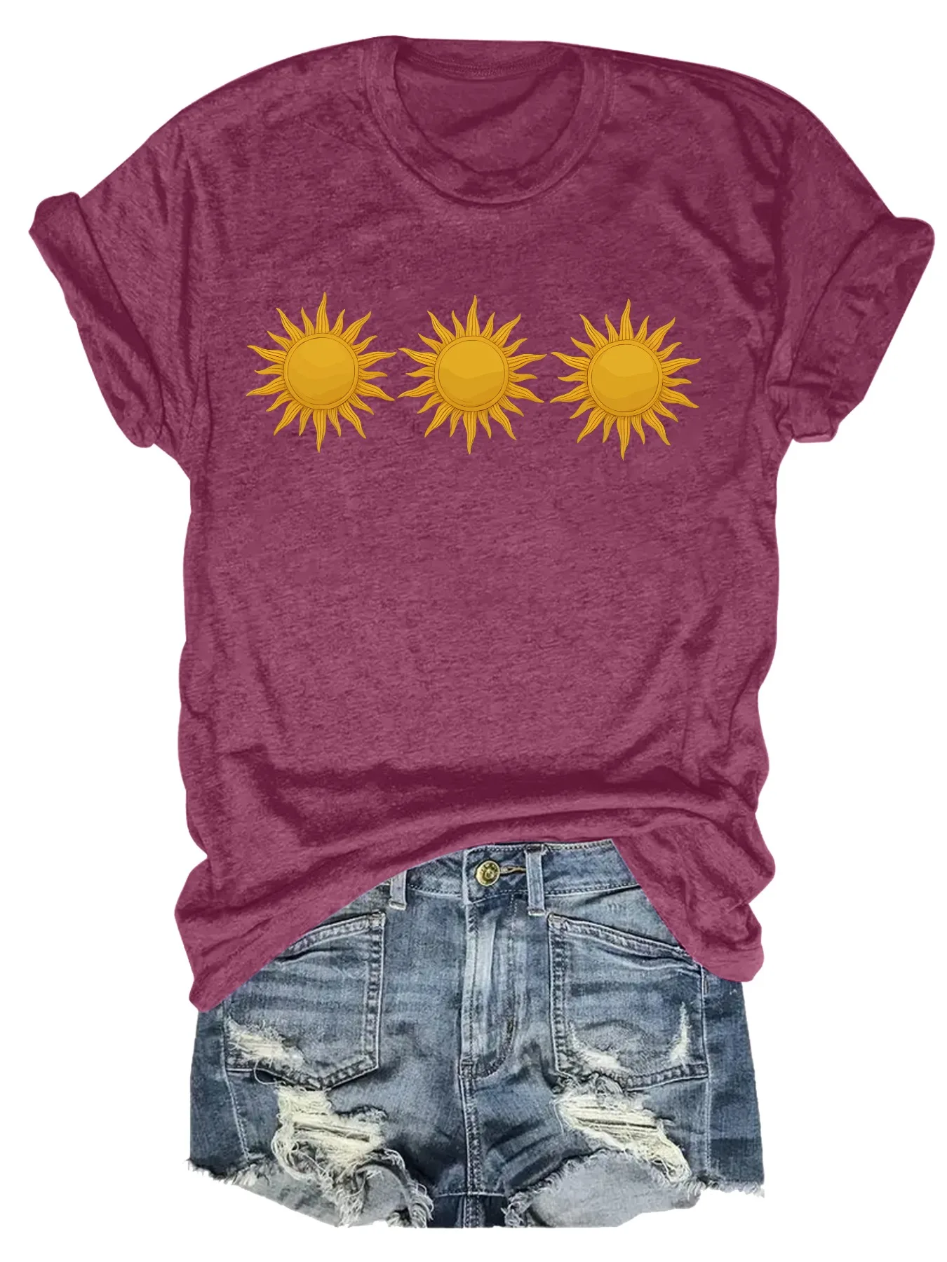 Plus size women's short sleeve T-shirt Sun Sun Sun Spring and Summer Essentials summer outfit women's clothing
Plus size women's short sleeve T-shirt Sun Sun Sun Spring and Summer Essentials summer outfit women's clothing