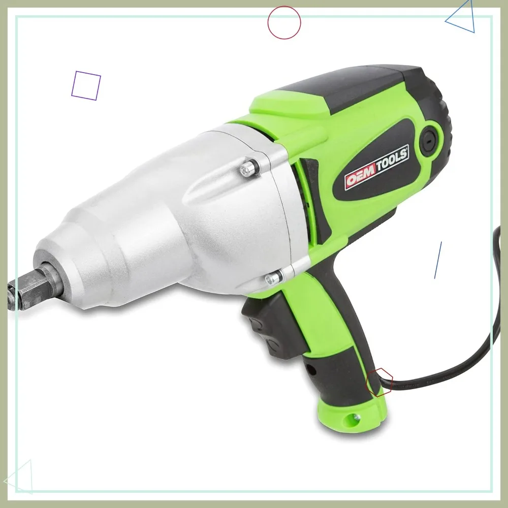 1/2" Drive Heavy Duty Impact Wrench, Corded 120V Electric Driver, 8.5 Amp, 400 Ft/Lb Max Torque for Lug Nuts & Auto Maintenance
1/2" Drive Heavy Duty Impact Wrench, Corded 120V Electric Driver, 8.5 Amp, 400 Ft/Lb Max Torque for Lug Nuts & Auto Maintenance
