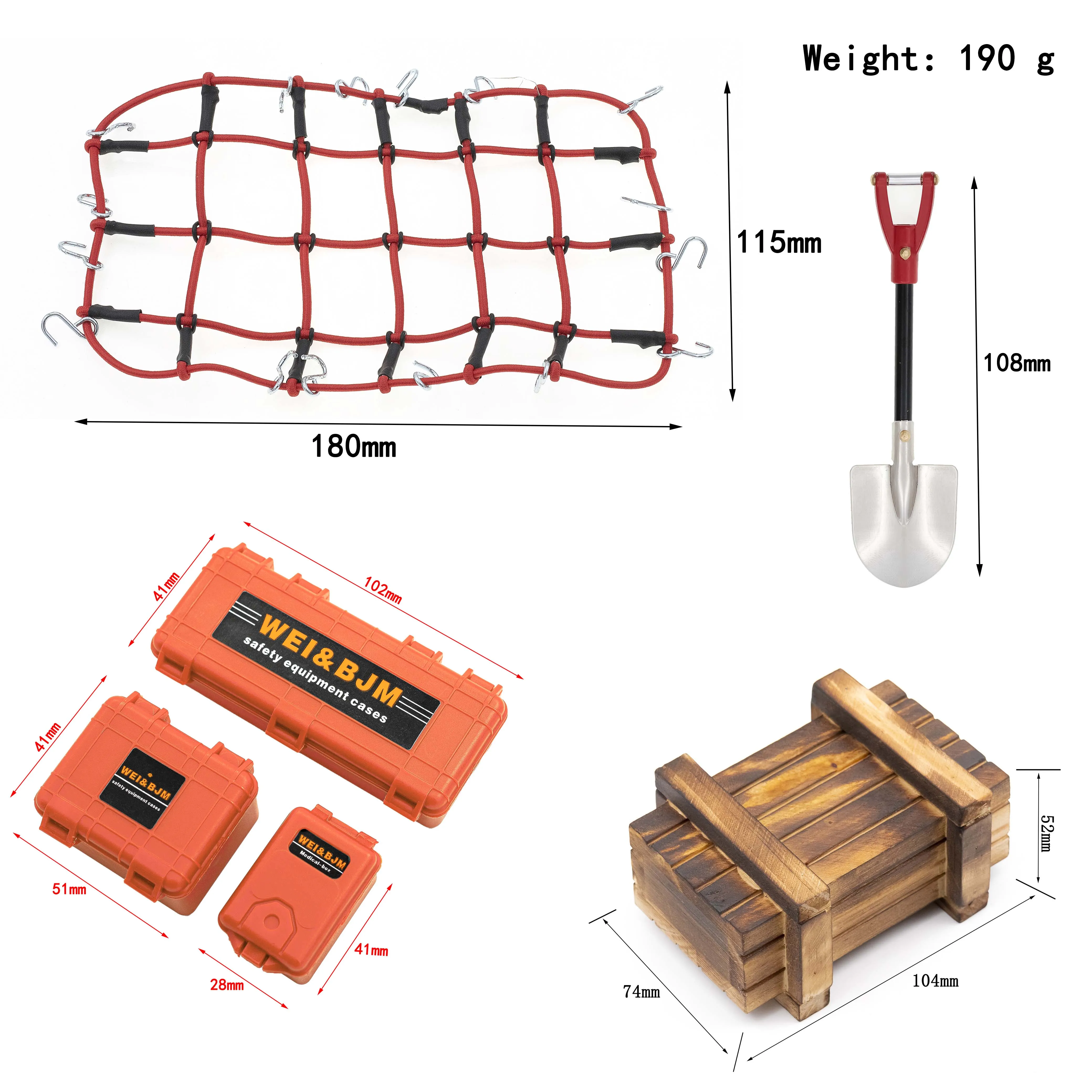 Accesorios decorativos para RC juego de equipaje de simulación de coches, Axial Scx10 Tamiya Cc01 Traxxas partes D90 D110 1:10
Accesorios decorativos para RC juego de equipaje de simulación de coches, Axial Scx10 Tamiya Cc01 Traxxas partes D90 D110 1:10