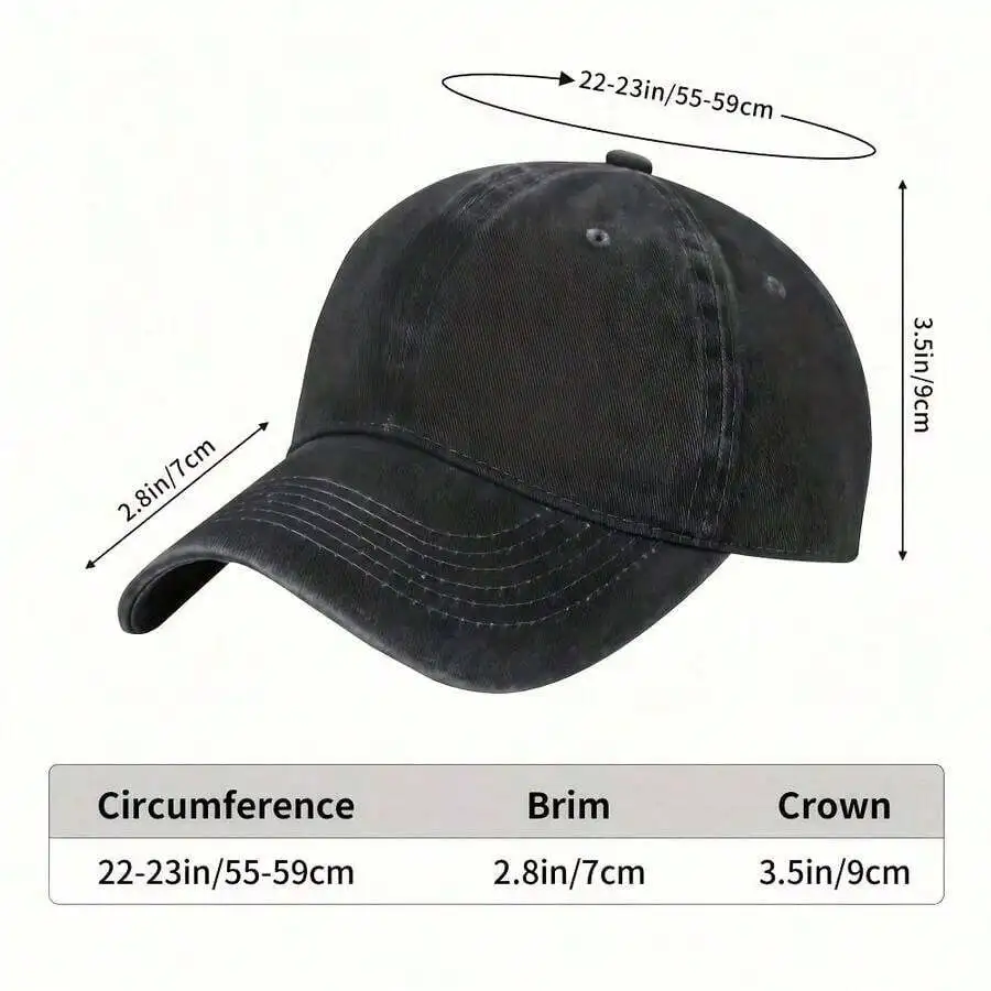Vintage Washed Baseball Cap Adjustable Curved Brim Dad Hat For Women Men
Vintage Washed Baseball Cap Adjustable Curved Brim Dad Hat For Women Men
