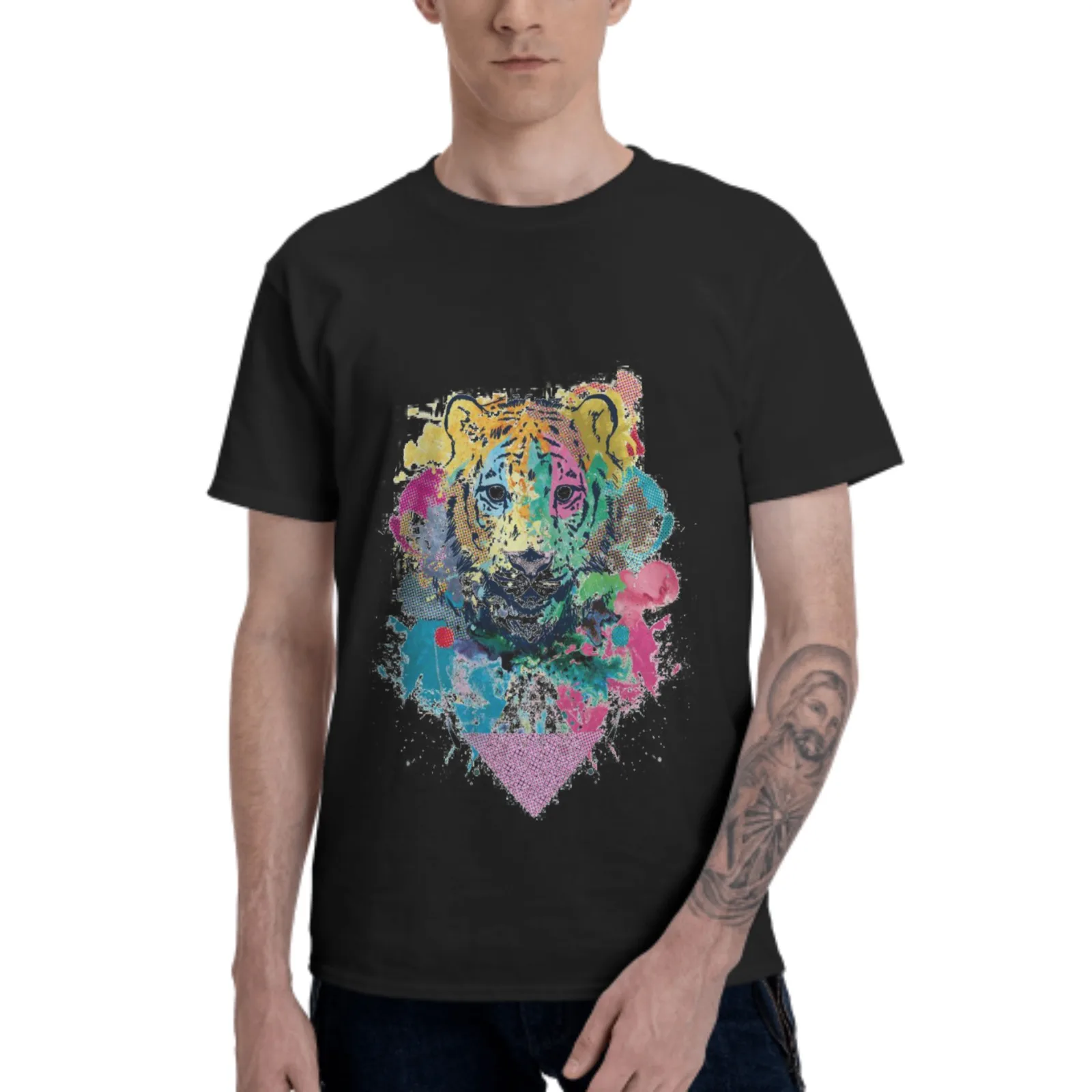 Tiger Cartoon Summer Men's T-shirt Short Sleeved T-Shirt Streetwear Casual Fashion Men Tops For Leisure Sports Outdoor
Tiger Cartoon Summer Men's T-shirt Short Sleeved T-Shirt Streetwear Casual Fashion Men Tops For Leisure Sports Outdoor