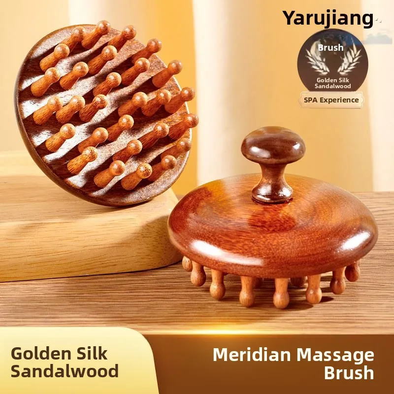 Gold Thread Sandalwood Wide Toothed Massage Comb Disk Head Meridian Brush Scalp Needling Comb Adjustable Handle Reusable Hair...
Gold Thread Sandalwood Wide Toothed Massage Comb Disk Head Meridian Brush Scalp Needling Comb Adjustable Handle Reusable Hair...