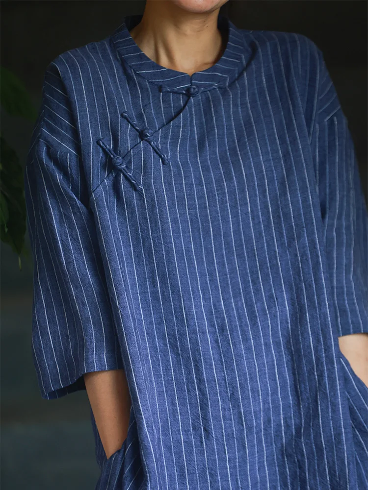 Летний халат Cloud Musoom Tea System Robe Zen из цветного тканого льна средней длины на пуговицах, свободного кроя, в китайском стиле
Летний халат Cloud Musoom Tea System Robe Zen из цветного тканого льна средней длины на пуговицах, свободного кроя, в китайском стиле