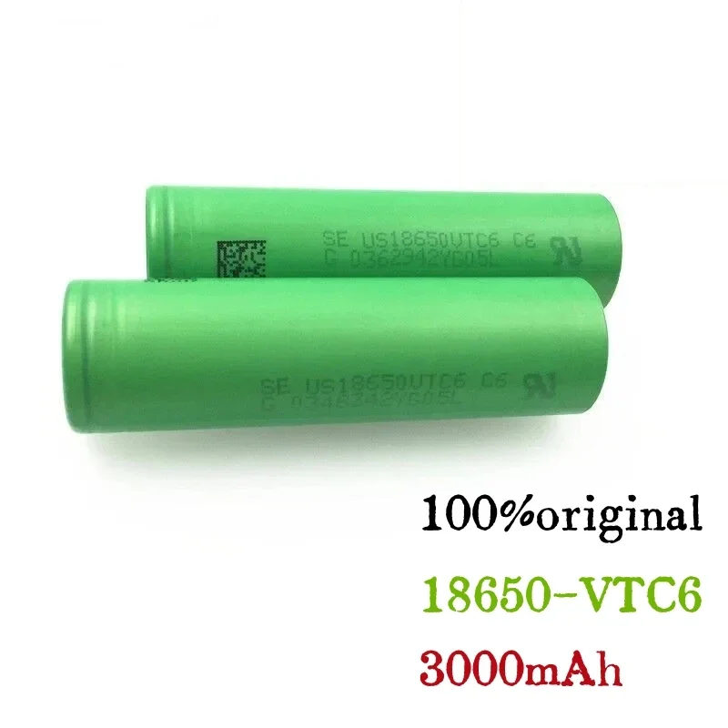 New original 3.7 V 3000 MAH 18650 battery for us18650 Sony VTC6 30A toys tools flashlight battery+USB Charger
New original 3.7 V 3000 MAH 18650 battery for us18650 Sony VTC6 30A toys tools flashlight battery+USB Charger