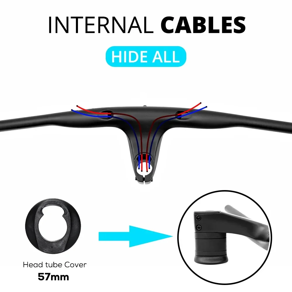 ULLICYC Internal Cable Routing Full Carbon Integrated MTB Handlebar -17° Rise Bar 50-90mm Stem 720mm 740mm 760mm Width
ULLICYC Internal Cable Routing Full Carbon Integrated MTB Handlebar -17° Rise Bar 50-90mm Stem 720mm 740mm 760mm Width