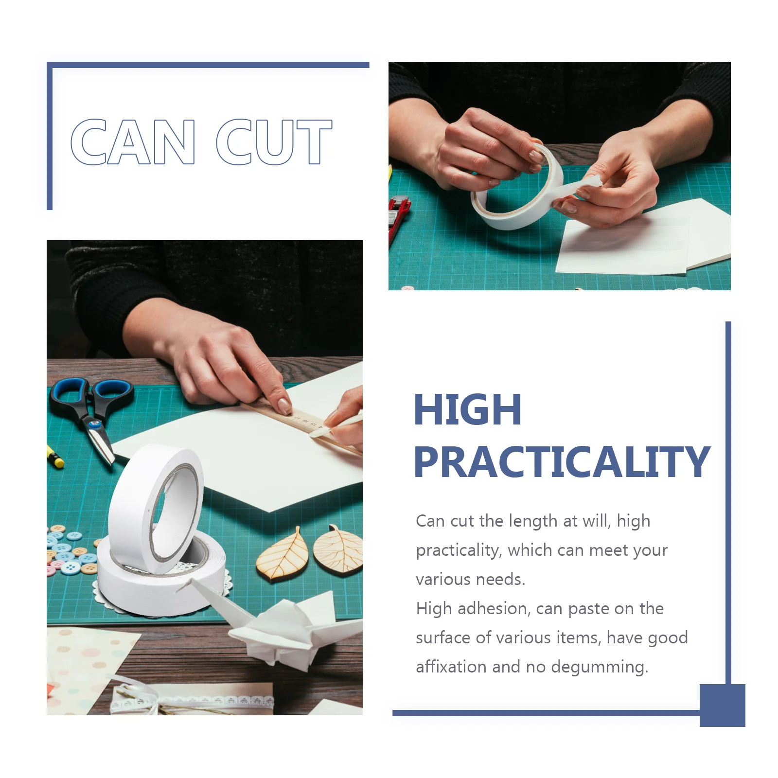 4pcs 4 Rolls Double-Sided Adhesive Tape For Carpet Floor Office Craft Diy White Multipurpose Self-Adhesive Tapes Office Supplies
4pcs 4 Rolls Double-Sided Adhesive Tape For Carpet Floor Office Craft Diy White Multipurpose Self-Adhesive Tapes Office Supplies