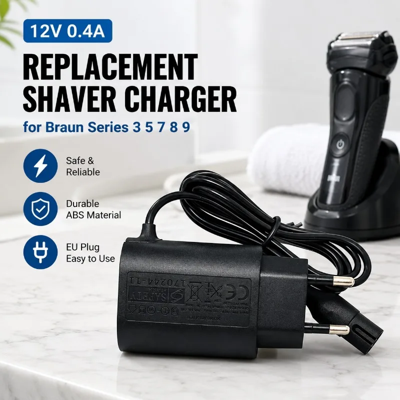 12V EU Power Charger Compatible with Braun Electric Shaver Universal Power Supply Adapter Series S3 S5 S7 S8 S9 Stable Voltage
12V EU Power Charger Compatible with Braun Electric Shaver Universal Power Supply Adapter Series S3 S5 S7 S8 S9 Stable Voltage