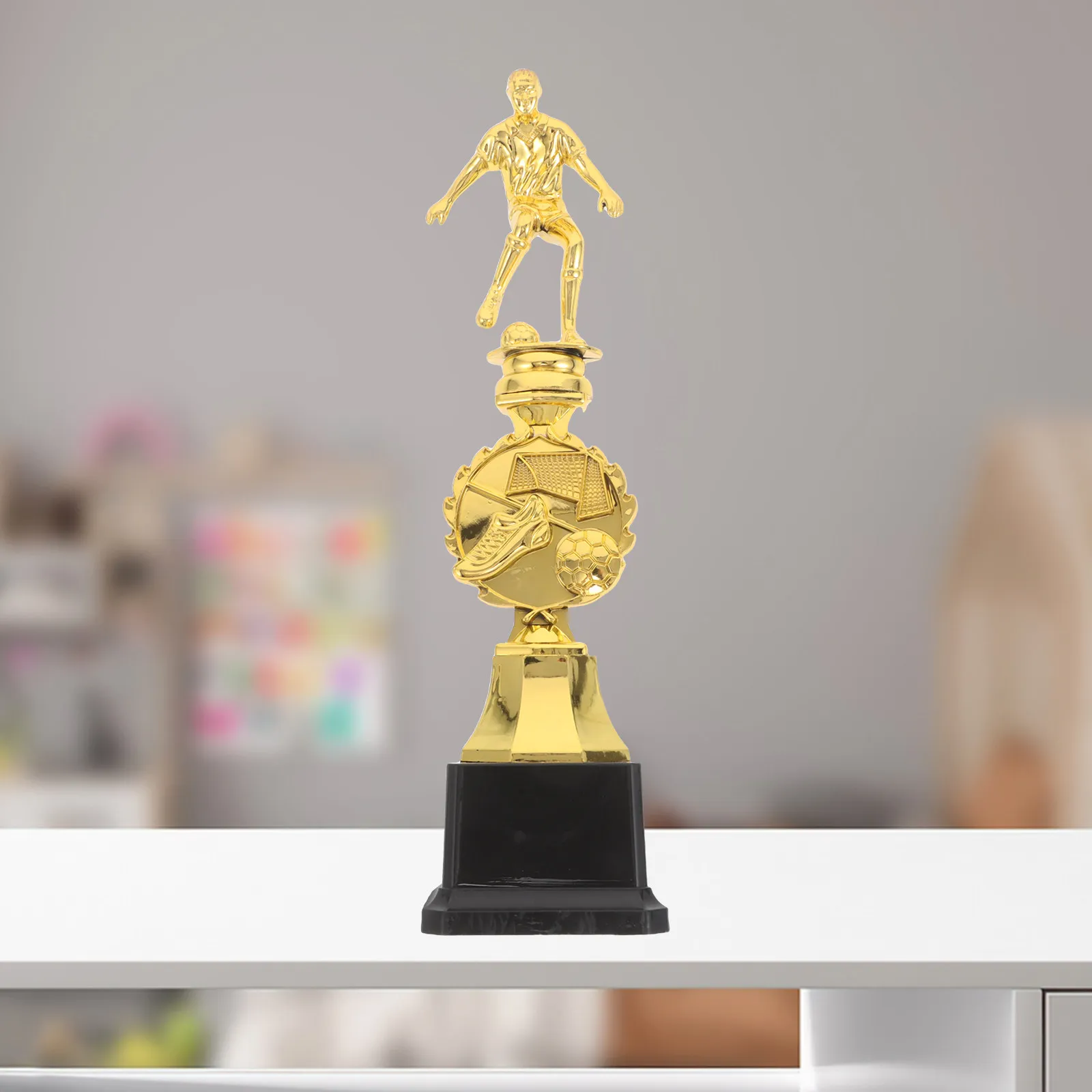Gold Finish Plastic Soccer Trophy for School Company Tournaments Educational Recognition Party Games Athletic Dance Cheer
Gold Finish Plastic Soccer Trophy for School Company Tournaments Educational Recognition Party Games Athletic Dance Cheer