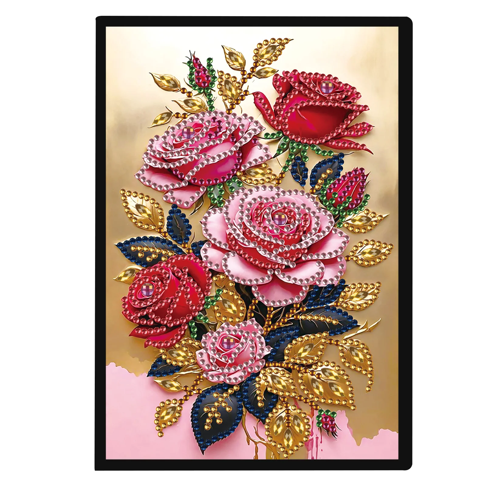 5D DIY Special Shape Diamond Art Painting Notebook Sketchbook, Rhinestone Art Hand Craft Kit Office Product (Pink Rose Bouquet)
5D DIY Special Shape Diamond Art Painting Notebook Sketchbook, Rhinestone Art Hand Craft Kit Office Product (Pink Rose Bouquet)