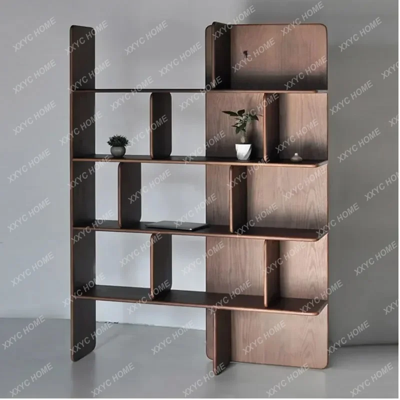F style All-black Walnut Bookshelf Oak Ornament Storage Shelf Living Room Entrance Partition
F style All-black Walnut Bookshelf Oak Ornament Storage Shelf Living Room Entrance Partition