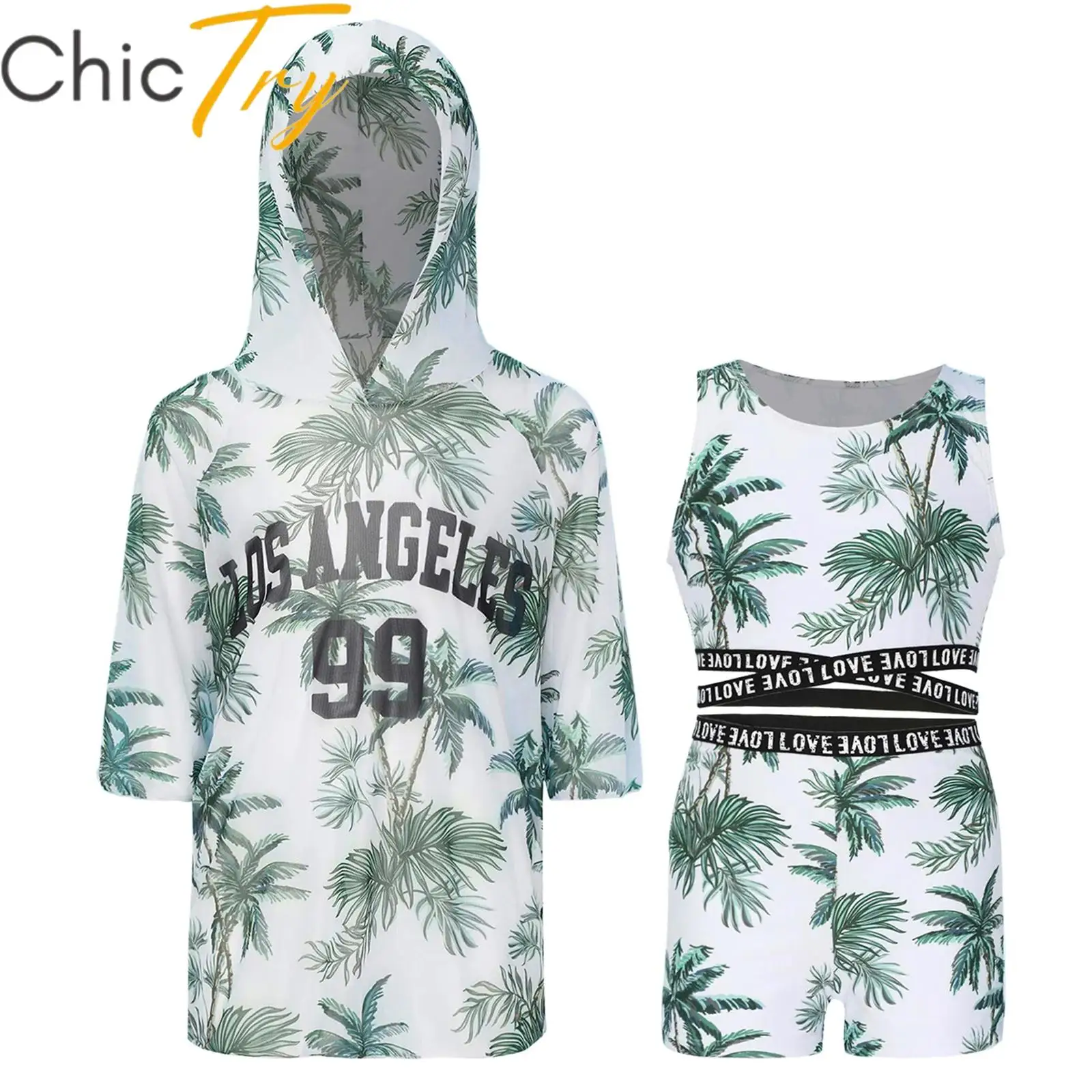 Kids Girls 3pcs Swimsuit Swim Sets Tropical Print Tank Top with Shorts and Cover Up Bathing Suit Summer Holiday Beach Swimwear
Kids Girls 3pcs Swimsuit Swim Sets Tropical Print Tank Top with Shorts and Cover Up Bathing Suit Summer Holiday Beach Swimwear
