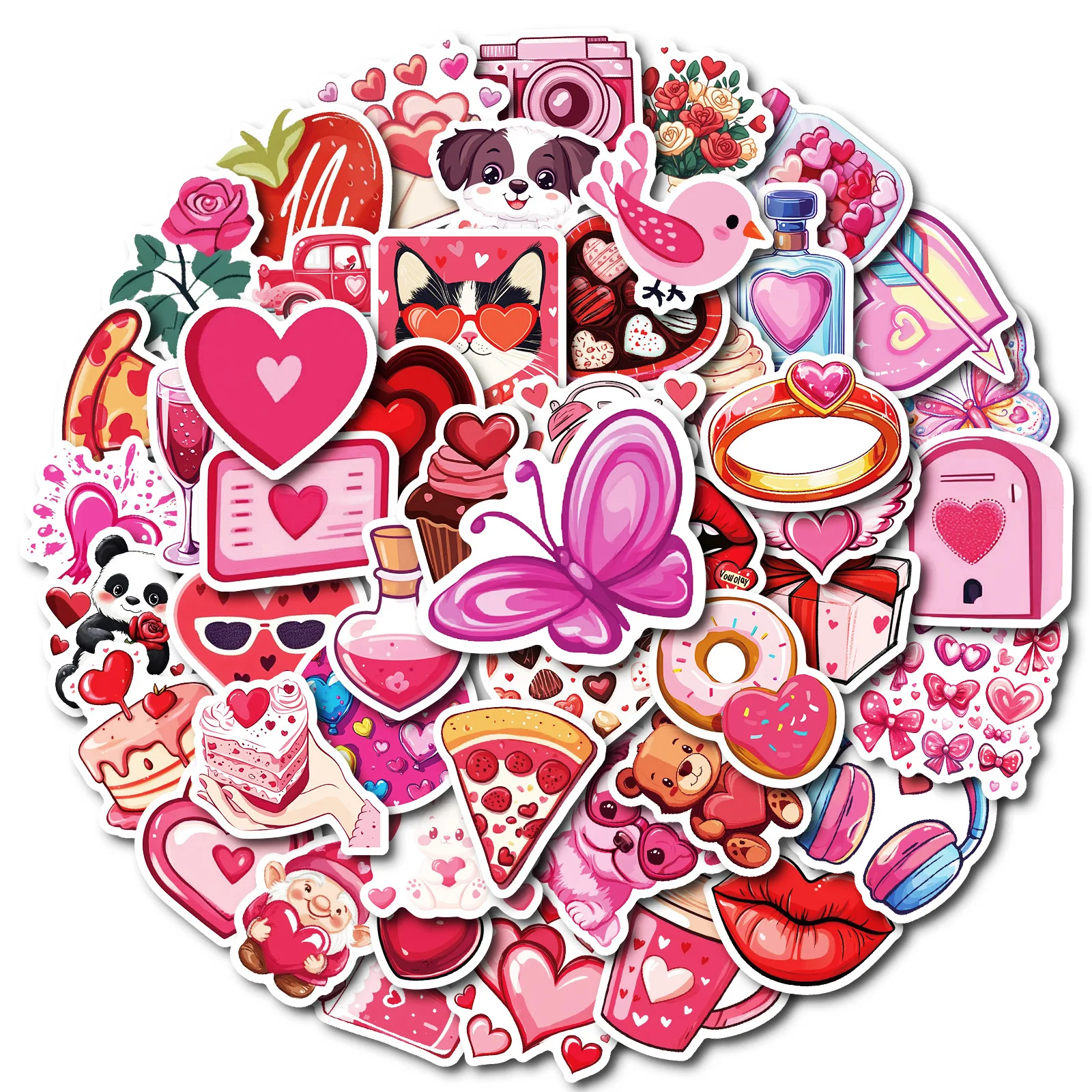 50PCS Sweet Valentine's Day Theme Pp Waterproof Decorative Stickers Cute Love Bunny Chocolate Not Repeatable
50PCS Sweet Valentine's Day Theme Pp Waterproof Decorative Stickers Cute Love Bunny Chocolate Not Repeatable