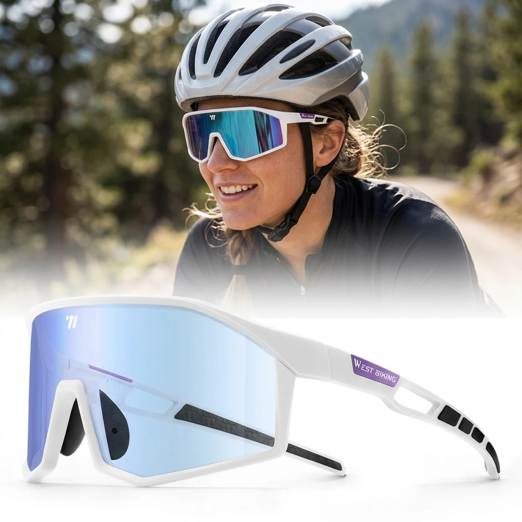 WEST BIKING Photochromic Cycling Glasses UV400 Protection Sunglasse TR90 Frame Lightweight Impact Resistant Eyewear Bike Goggles
WEST BIKING Photochromic Cycling Glasses UV400 Protection Sunglasse TR90 Frame Lightweight Impact Resistant Eyewear Bike Goggles