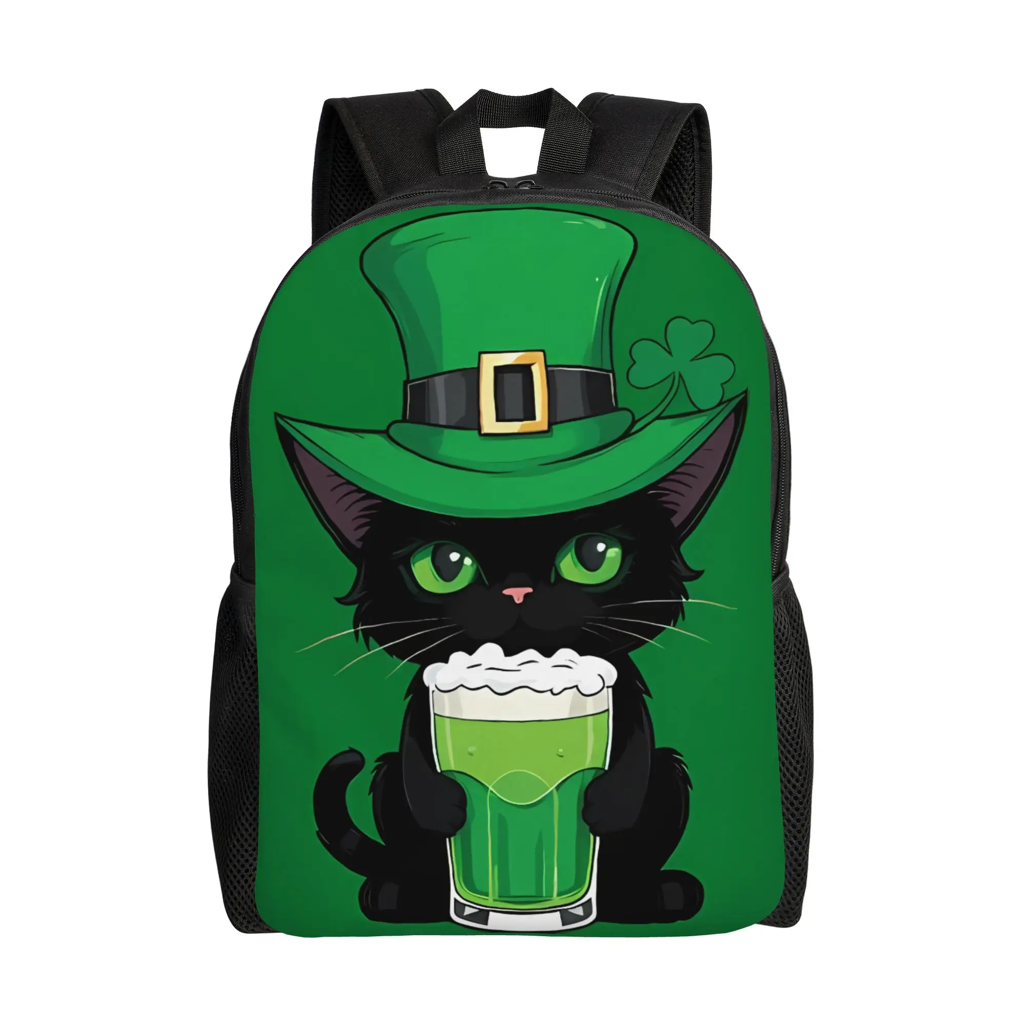 Paws And Cat With Green Hat And Beer St Patricks Day Schoolbag Sporty Daily mochila Large Capacity Laptop Bag Back To School
Paws And Cat With Green Hat And Beer St Patricks Day Schoolbag Sporty Daily mochila Large Capacity Laptop Bag Back To School