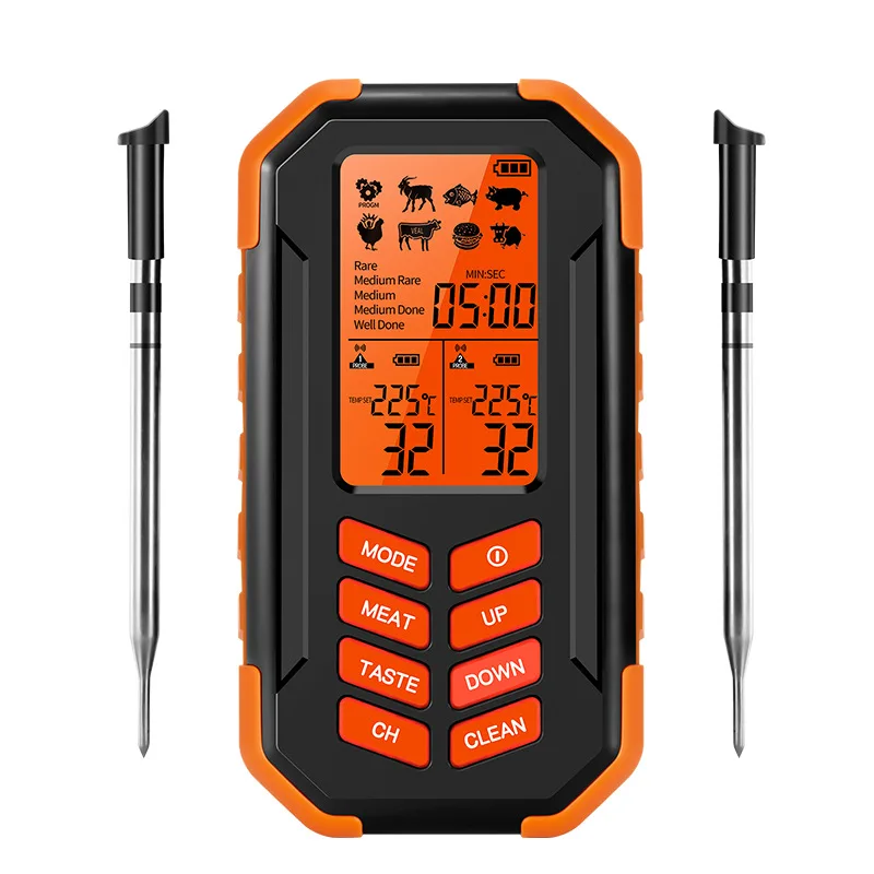 0-100 degree digital wireless bluetooth BBQ grill barbue thermometer hygrometer intelligence for meat kitchen measuring tools
0-100 degree digital wireless bluetooth BBQ grill barbue thermometer hygrometer intelligence for meat kitchen measuring tools