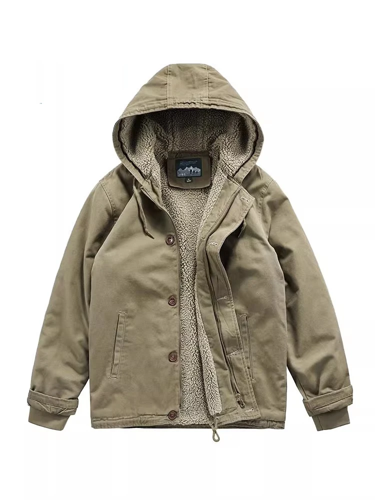 Men's Winter Cotton Jaet Hooded Casual Anti-Wind Color Workwear Coat Thiened Cotton Fabric Stand Fit Daily Wear
Men's Winter Cotton Jaet Hooded Casual Anti-Wind Color Workwear Coat Thiened Cotton Fabric Stand Fit Daily Wear
