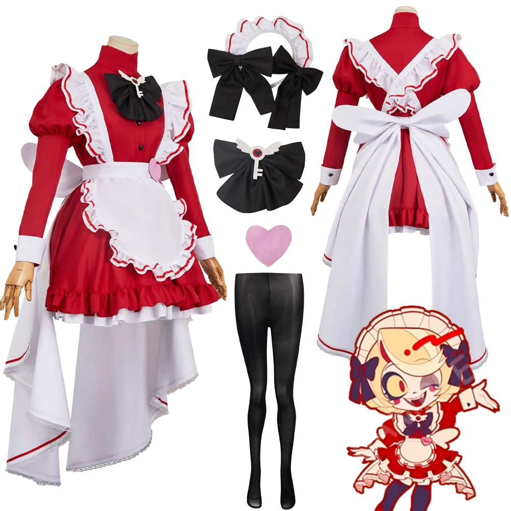 Fantasia Официант Чарли Морнингстар Косплей Платье Горничной Одежда TV Hell Inn Disfraz Костюм Женский Хэллоуин Карнавальная Вечеринка Ткань
Fantasia Официант Чарли Морнингстар Косплей Платье Горничной Одежда TV Hell Inn Disfraz Костюм Женский Хэллоуин Карнавальная Вечеринка Ткань
