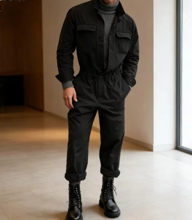 Autumn and Winter Casual Pure Color Tops Long Sleeved Loose Pants Stand Up Collar Casual Jumpsuit for Men
Autumn and Winter Casual Pure Color Tops Long Sleeved Loose Pants Stand Up Collar Casual Jumpsuit for Men