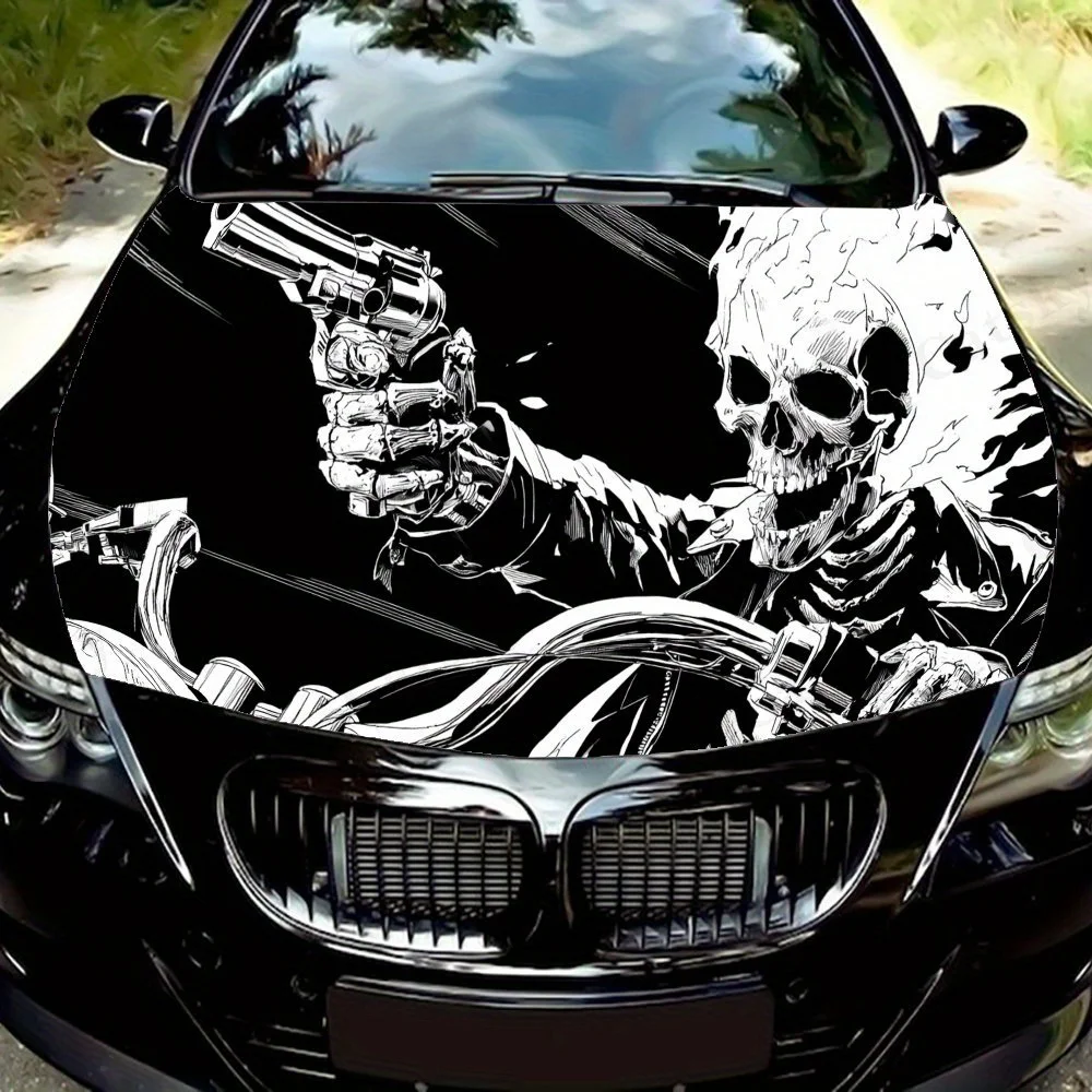 Flame Skull Gun - Holder Print PVC Car Vinyl Wraps, Self-Adhesive Waterproof Car Hood Decal Sticker, Car Decoration Protection S
Flame Skull Gun - Holder Print PVC Car Vinyl Wraps, Self-Adhesive Waterproof Car Hood Decal Sticker, Car Decoration Protection S