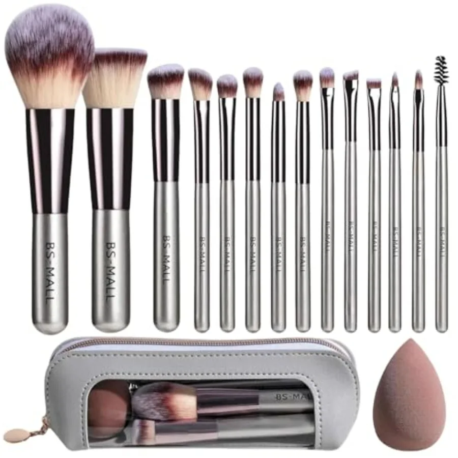 Travel Makeup Brush Set 14 PCS Professional Makeup Brushes with Case and Sponge for Foundation, Concealer, Powder, Blush and Ey
Travel Makeup Brush Set 14 PCS Professional Makeup Brushes with Case and Sponge for Foundation, Concealer, Powder, Blush and Ey