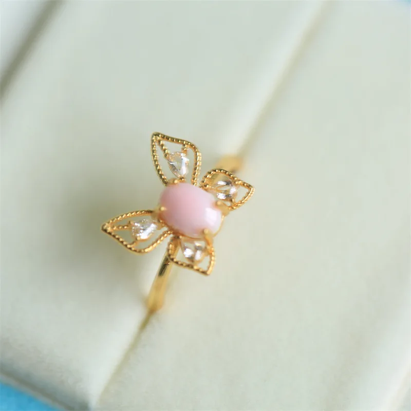 Women's Natural Queen Conch Shell Butterfly Ring Solid Sterling Silver Jewelry Gift
Women's Natural Queen Conch Shell Butterfly Ring Solid Sterling Silver Jewelry Gift