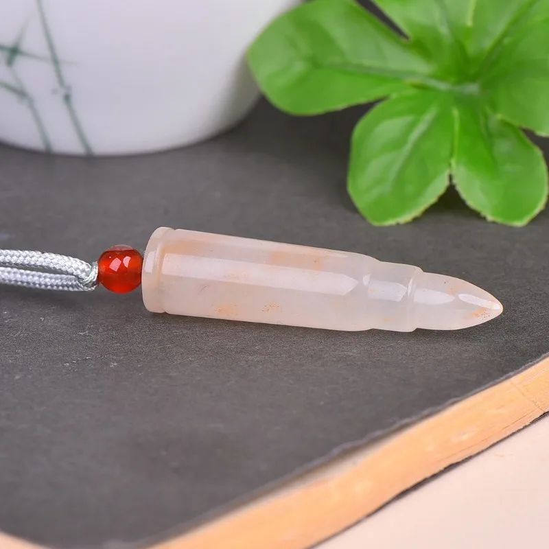 Natural Gold Silk Jade Bullet Pendant, The Same Necklace for Men and Women, and The Pendant Is Stylish and Simple.
Natural Gold Silk Jade Bullet Pendant, The Same Necklace for Men and Women, and The Pendant Is Stylish and Simple.