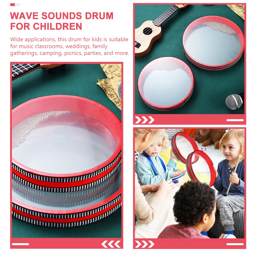 2 Pcs Kids Musical Instrument 6 Inch 8 Inch Red Round Wave Sounds Drums Metal Bead Shake Toys Sea Drum Hand Percussion
2 Pcs Kids Musical Instrument 6 Inch 8 Inch Red Round Wave Sounds Drums Metal Bead Shake Toys Sea Drum Hand Percussion