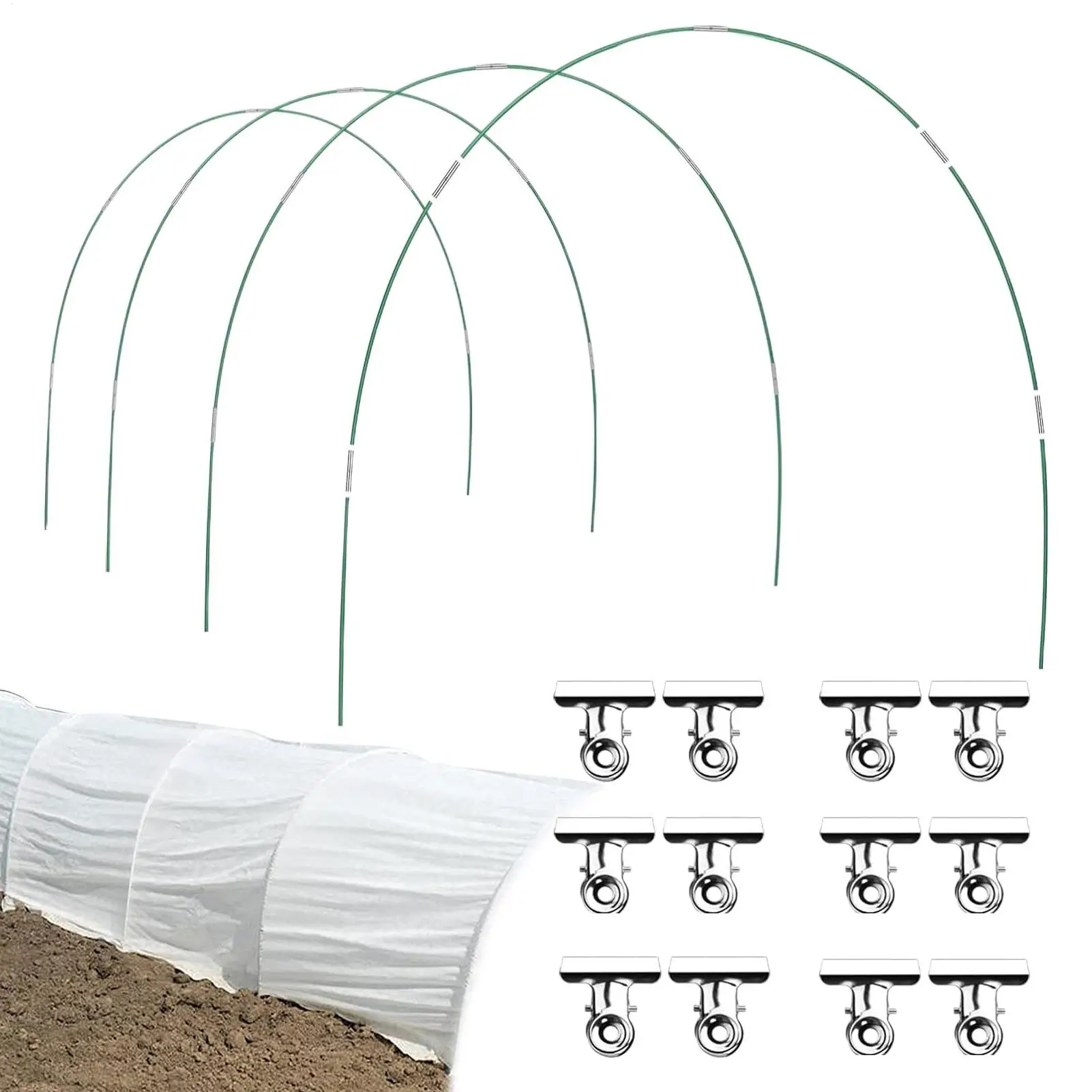 Garden Hoop Rust-Proof Hoop For Garden Netting Curved Frame Flexible Stakes Protection Support For Bird Hail Vegetable
Garden Hoop Rust-Proof Hoop For Garden Netting Curved Frame Flexible Stakes Protection Support For Bird Hail Vegetable