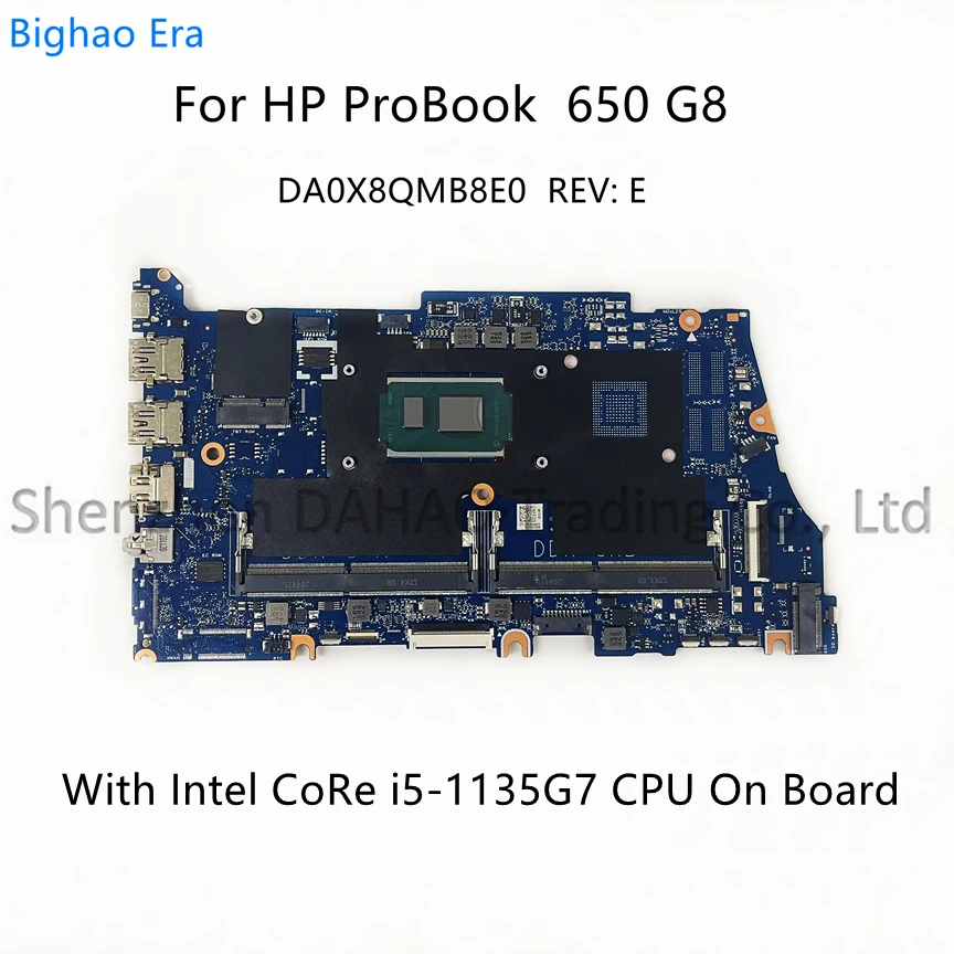 DA0X8QMB8E0 REV:E For HP ProBook 650 G8 Laptop Motherboard With Intel CoRe i5-1135G7 CPU DDR4 100% Fully Tested
DA0X8QMB8E0 REV:E For HP ProBook 650 G8 Laptop Motherboard With Intel CoRe i5-1135G7 CPU DDR4 100% Fully Tested