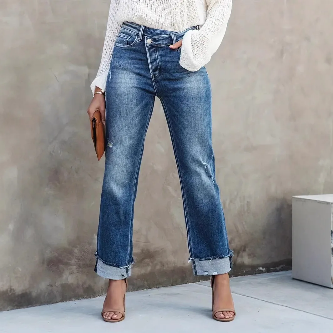 Spring and Autumn New Urban Casual Wash Straight Leg Jeans Long Pants Loose Fallow Handwork Abrade Jeans with Pocket Y2k
Spring and Autumn New Urban Casual Wash Straight Leg Jeans Long Pants Loose Fallow Handwork Abrade Jeans with Pocket Y2k
