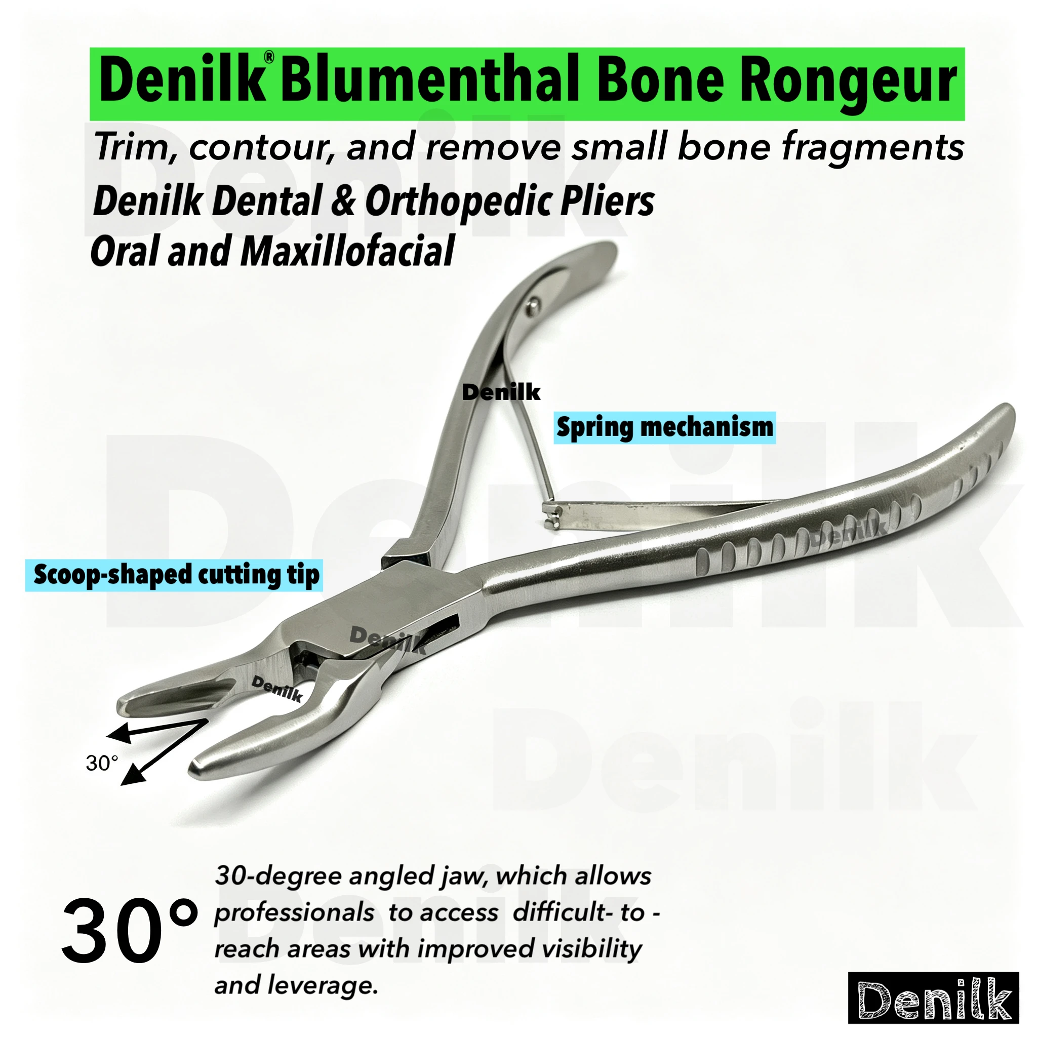 DENILK 1Pc Bone Rongeur Pliers Orthopedic Surgeries Oral Maxillofacial Surgical Plier
DENILK 1Pc Bone Rongeur Pliers Orthopedic Surgeries Oral Maxillofacial Surgical Plier