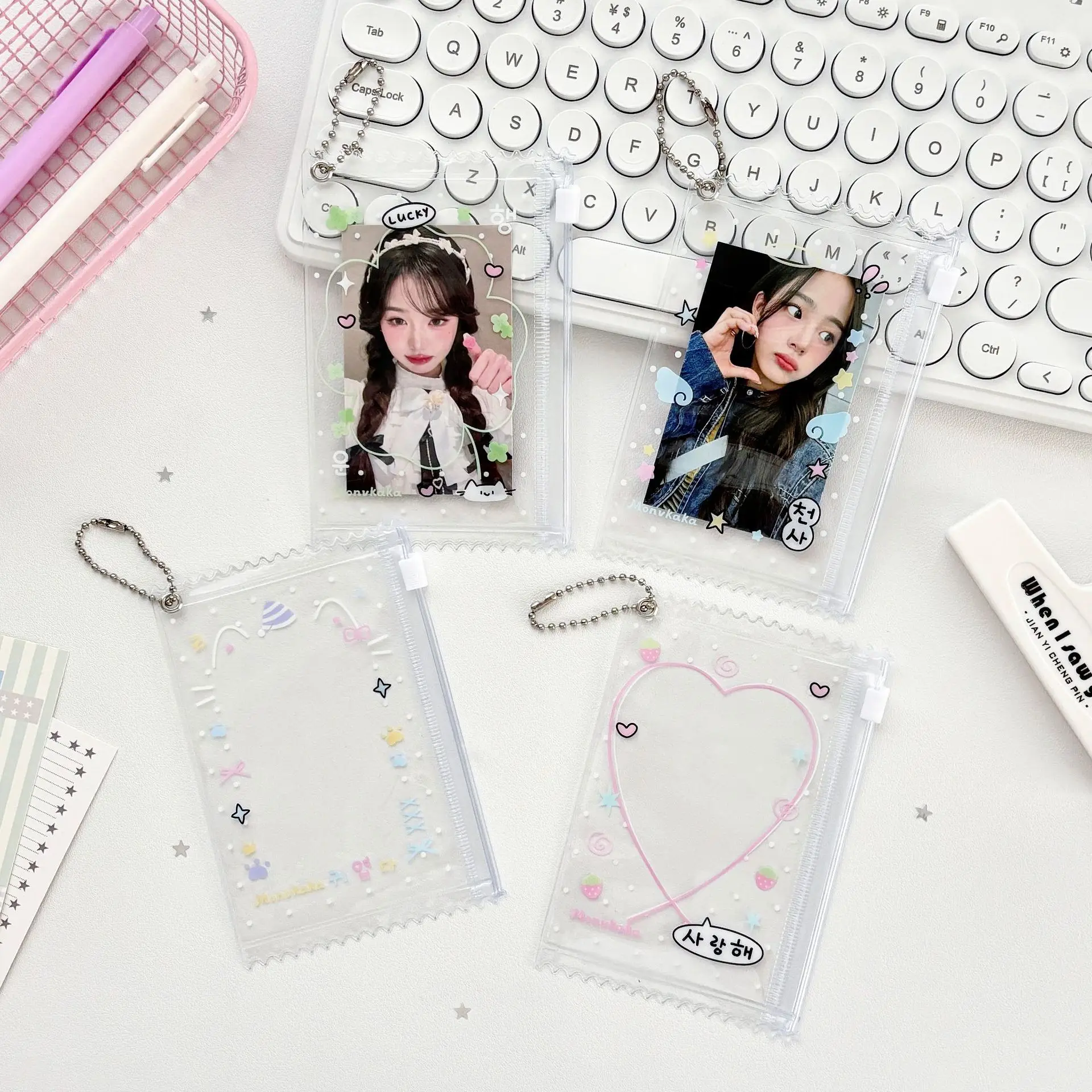 10pcs Cute Dot Angel Card Holder Kpop Photo Holder Photocards Card Display Bag Pendant School Stationery
10pcs Cute Dot Angel Card Holder Kpop Photo Holder Photocards Card Display Bag Pendant School Stationery