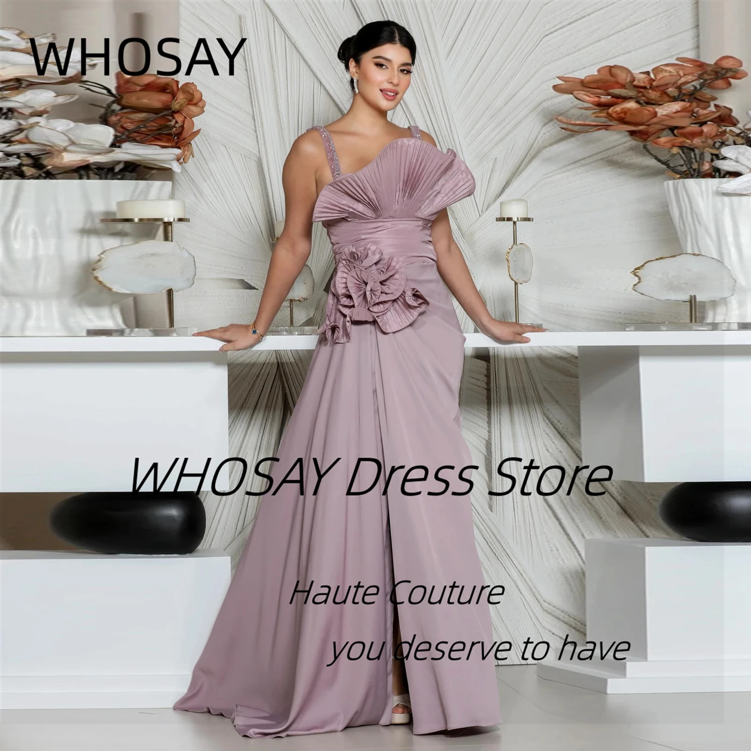 WHOSAY Customized Beading Spaghetti Straps Prom Dresses Ruched Side Slit Vestidos Des Noches Sexy Zipper Back Evening Party Gown
WHOSAY Customized Beading Spaghetti Straps Prom Dresses Ruched Side Slit Vestidos Des Noches Sexy Zipper Back Evening Party Gown