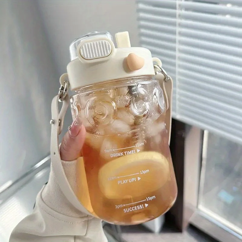 1pc Straw Water Bottle, Summer Large Capacity Plastic Water Bottle, Double Drinking Cup, Tea Cup With Strainer, 800ml/27oz, Rand
1pc Straw Water Bottle, Summer Large Capacity Plastic Water Bottle, Double Drinking Cup, Tea Cup With Strainer, 800ml/27oz, Rand