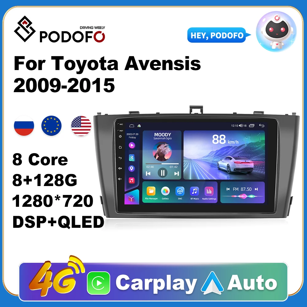 Podofo AI Voice Android Carplay Car Radio For Toyota Avensis 2009-2015 2 Din Android Auto 4G Multimedia Navigation GPS Autoradio
Podofo AI Voice Android Carplay Car Radio For Toyota Avensis 2009-2015 2 Din Android Auto 4G Multimedia Navigation GPS Autoradio