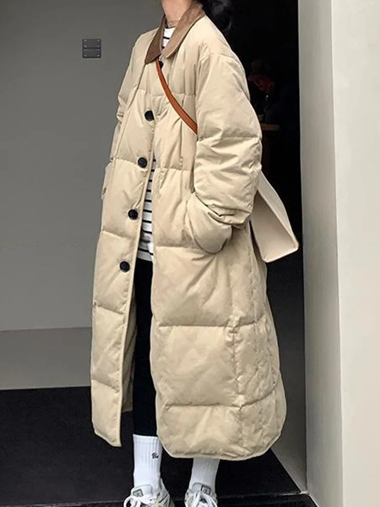 Long Coat Women Korean Fashion Down Cotton Jacket Autumn Winter Ladies Elegant Chic Parkas Female Casual Loose Padding Outerwear
Long Coat Women Korean Fashion Down Cotton Jacket Autumn Winter Ladies Elegant Chic Parkas Female Casual Loose Padding Outerwear