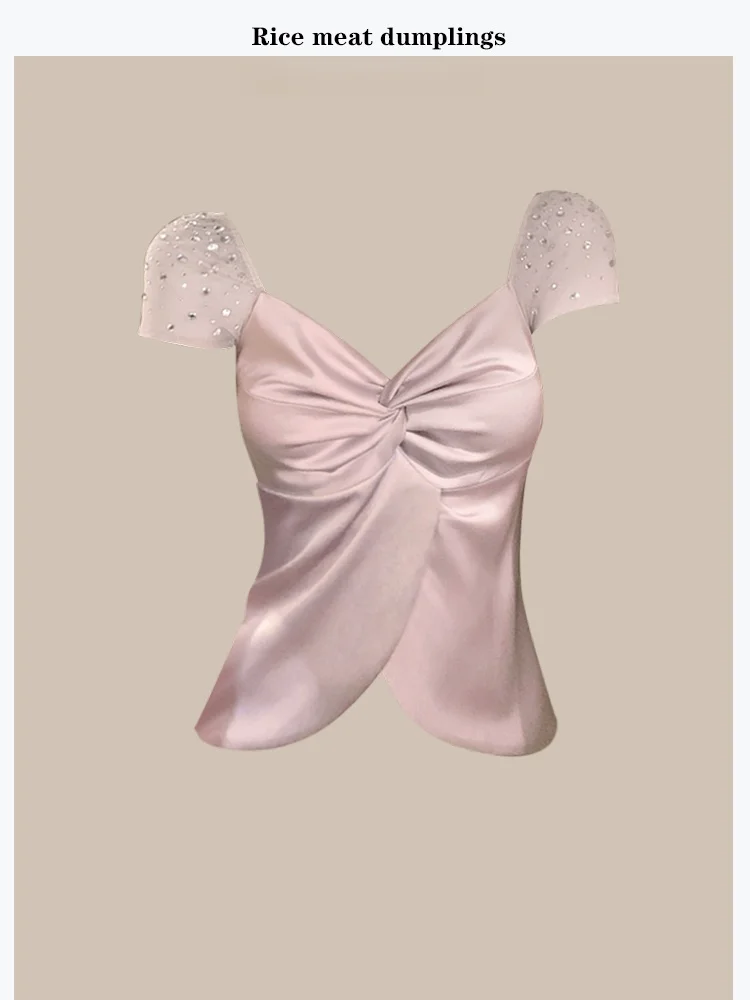 Pure Desire Satin Surface Fused Diamond Heavy Embellishment Split Hem Pure Desire Top Women's Sweet Style Bodycon Tube Top
Pure Desire Satin Surface Fused Diamond Heavy Embellishment Split Hem Pure Desire Top Women's Sweet Style Bodycon Tube Top