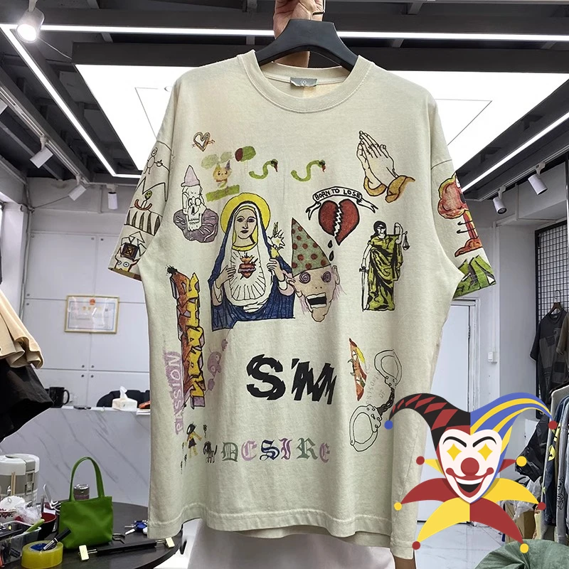 Saint Vintage T-Shirt Men Women Best Quality Apricot Graffiti T Shirt Tops Tee
Saint Vintage T-Shirt Men Women Best Quality Apricot Graffiti T Shirt Tops Tee