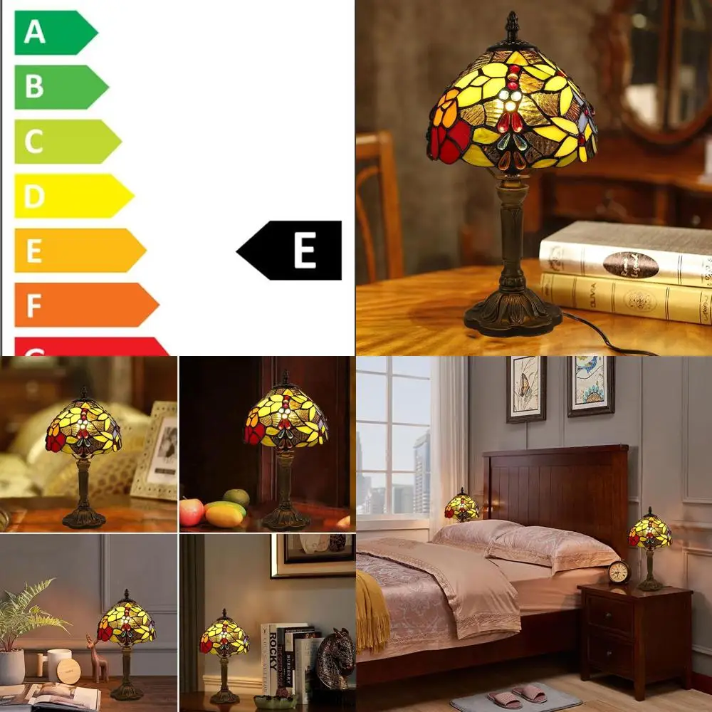 Stained Glass Tiffany Table Lamp with 3-Color LED, Rose Beads, for Bedroom, Living Room, Office, 8x8x15 Inches
Stained Glass Tiffany Table Lamp with 3-Color LED, Rose Beads, for Bedroom, Living Room, Office, 8x8x15 Inches