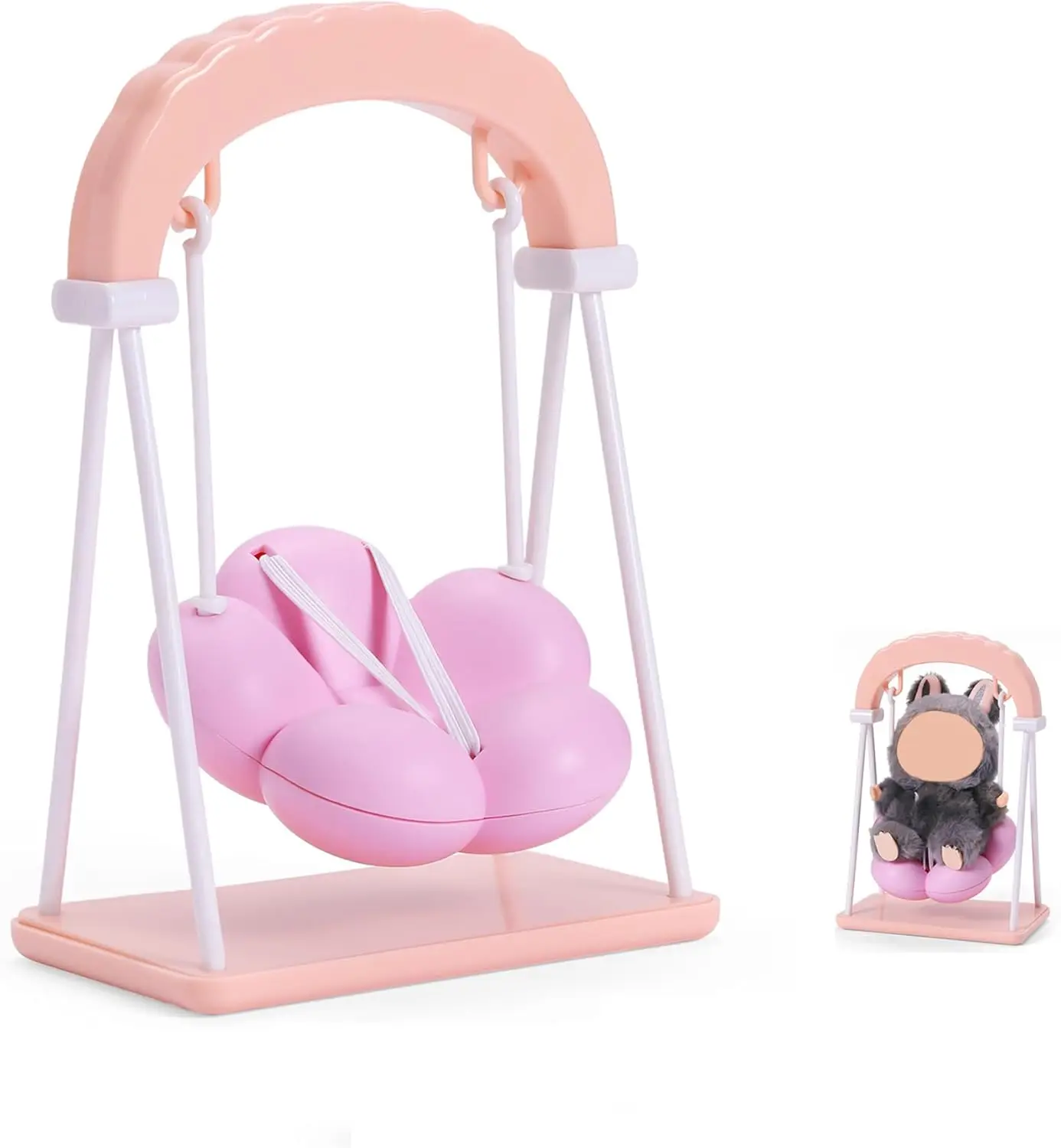 Mini Swing Chair for 15-17cm Dolls, Pastel Cloud Seat, No Doll
Mini Swing Chair for 15-17cm Dolls, Pastel Cloud Seat, No Doll