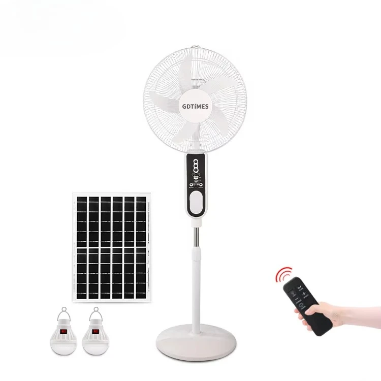 Rechargeable Solar Powered Stand Fan with Remote Control AC/DC 16 Inches Solar Charging Pedestal Fan with LED Light
Rechargeable Solar Powered Stand Fan with Remote Control AC/DC 16 Inches Solar Charging Pedestal Fan with LED Light