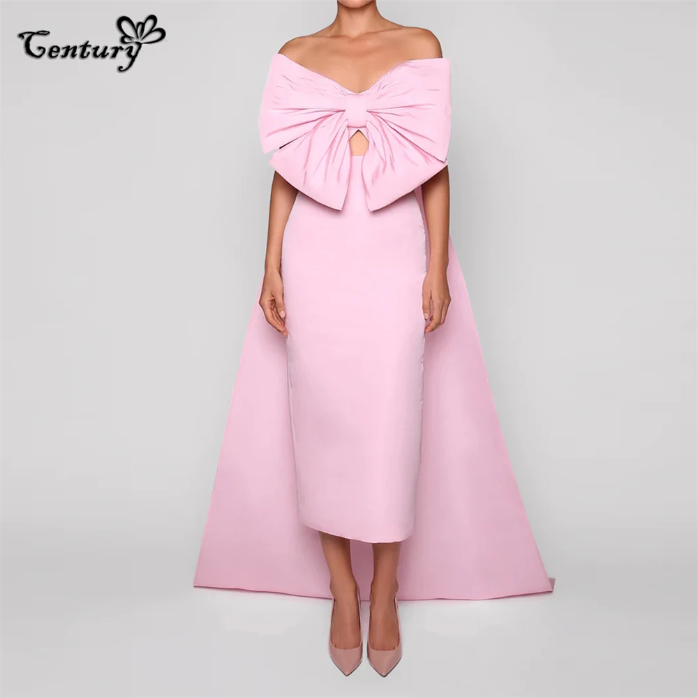 Satin Pink Prom Dress With Big Bow Detachable Train Long Formal Occasion Dresses Pageant Evening Gowns Robe De Soiree
Satin Pink Prom Dress With Big Bow Detachable Train Long Formal Occasion Dresses Pageant Evening Gowns Robe De Soiree